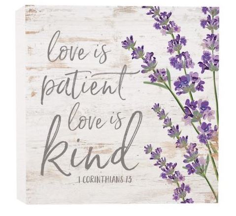Love is Patient Love is Kind Barnhouse Block - Southern Grace Creations