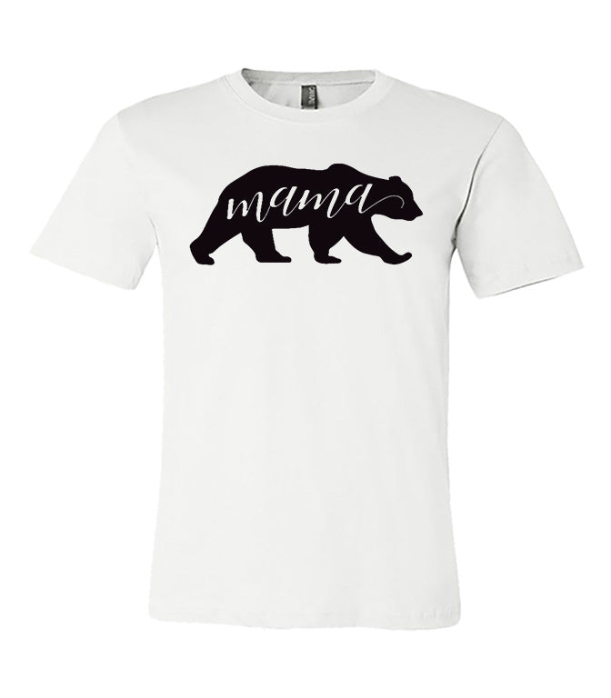 Mama Bear - White Tee - Southern Grace Creations