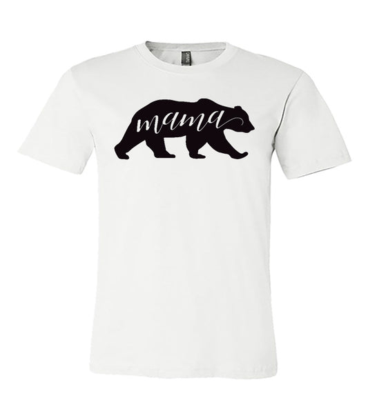 Mama Bear - White Tee - Southern Grace Creations