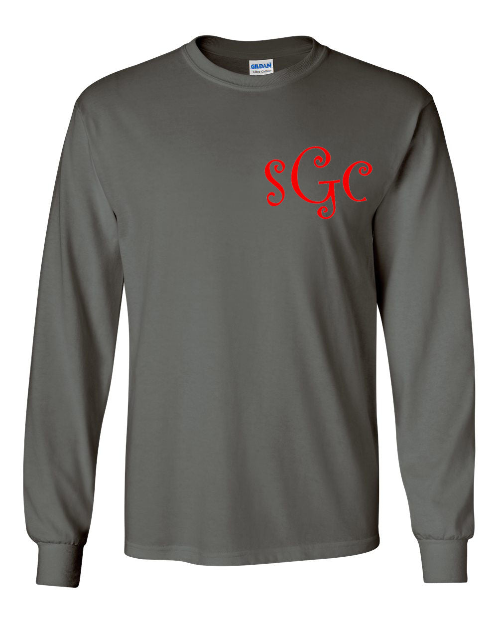 Merry CHRISTmas Tee - Long Sleeve Charcoal - Southern Grace Creations