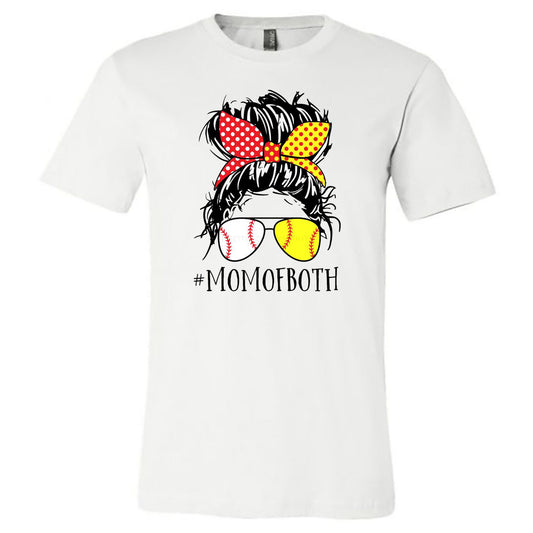 #MomOfBoth - White Tee (Tee/Hoodie/Sweatshirt) - Southern Grace Creations