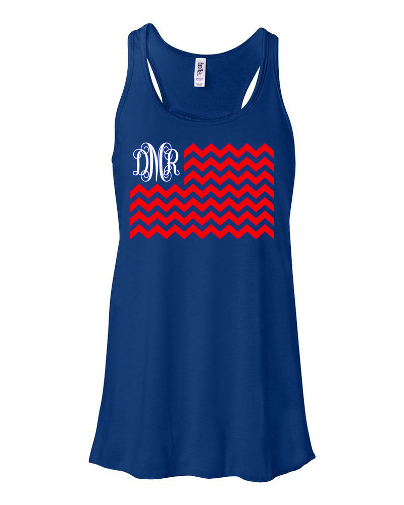 Monogrammed America the Great Racerback Tank - Southern Grace Creations