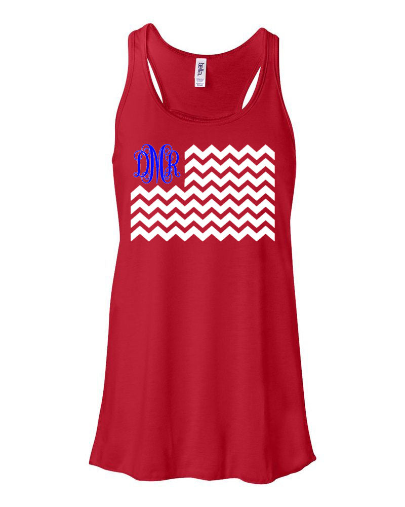 Monogrammed America the Great Racerback Tank - Southern Grace Creations