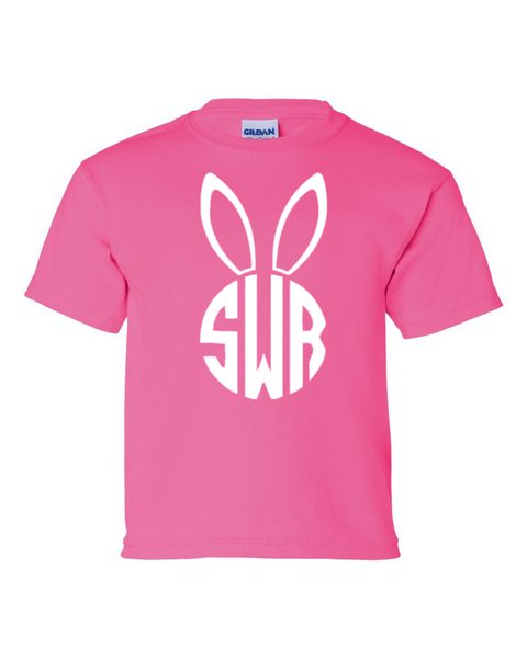 Monogrammed Bunny Ears Shirt - Easter - Southern Grace Creations