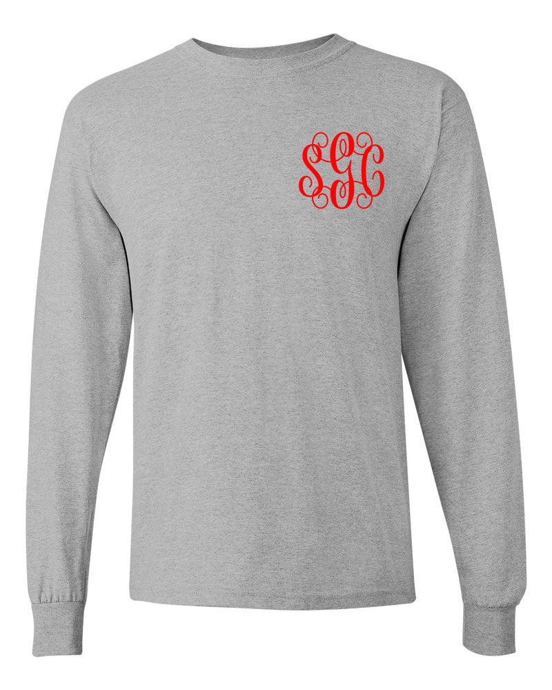 Most Wonderful Time of the Year Tee - Long Sleeve Heather Gray - Southern Grace Creations