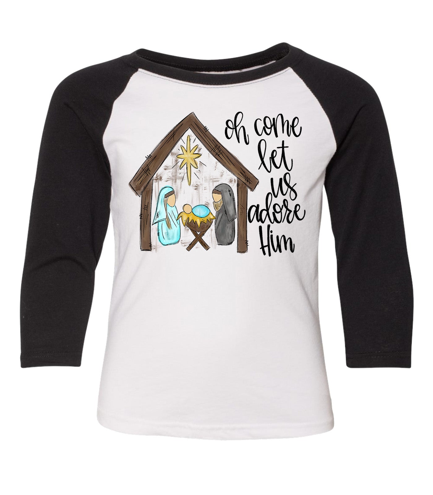 Oh Come Let Us Adore Him Tee - Southern Grace Creations
