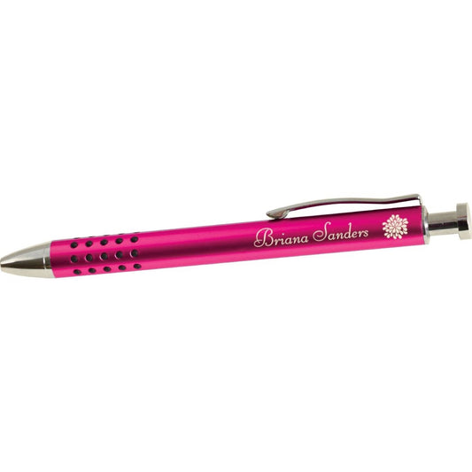 PINK METAL PEN W/ GRIP - Engravable (ZMCA08) - Southern Grace Creations