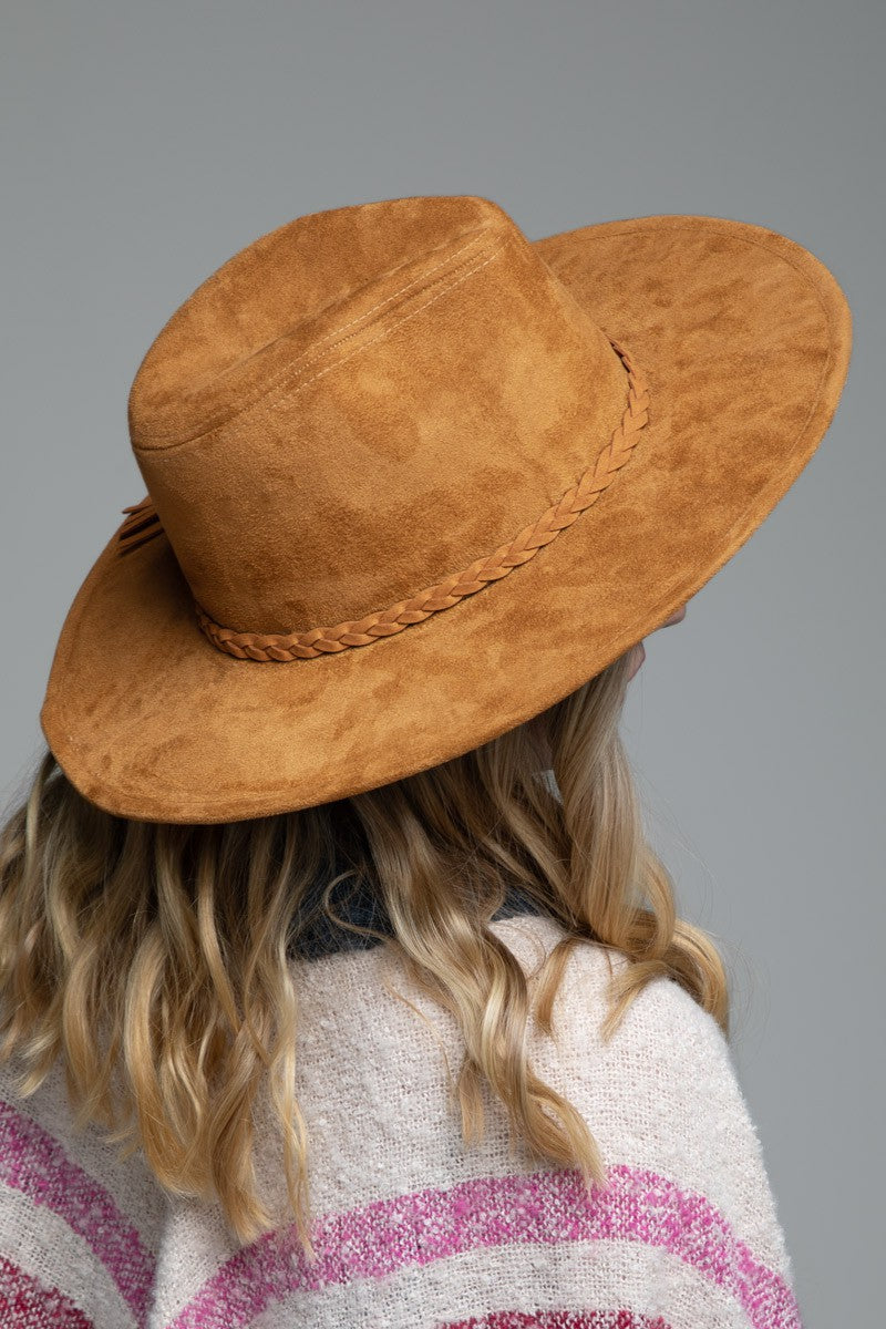 Panama Suade Tassel Hat - Southern Grace Creations