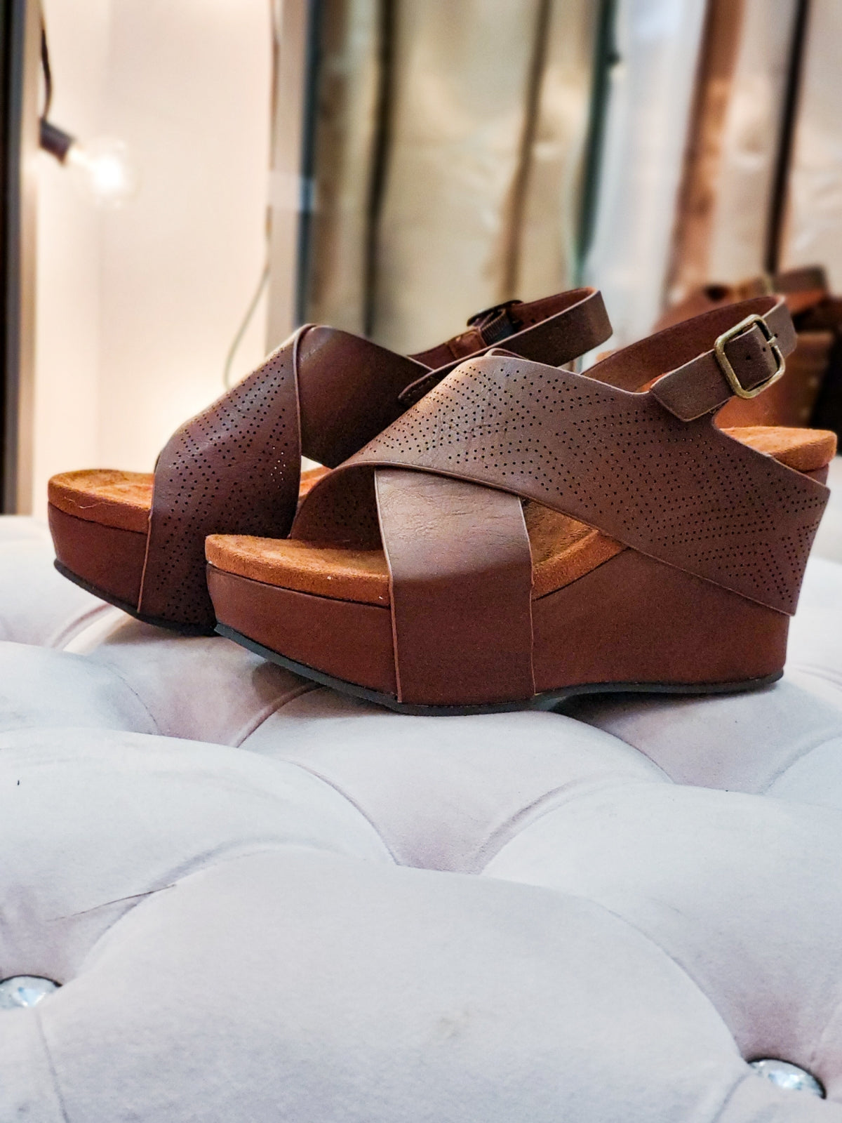 Penny Wedges-Brown - Southern Grace Creations