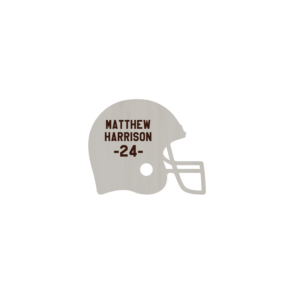 Personalized Football Helmet Sign (Engravable) - Southern Grace Creations
