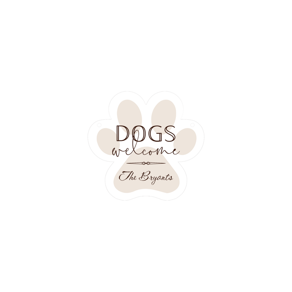 Personalized Large Paw Hanging Sign (Engravable) - Southern Grace Creations