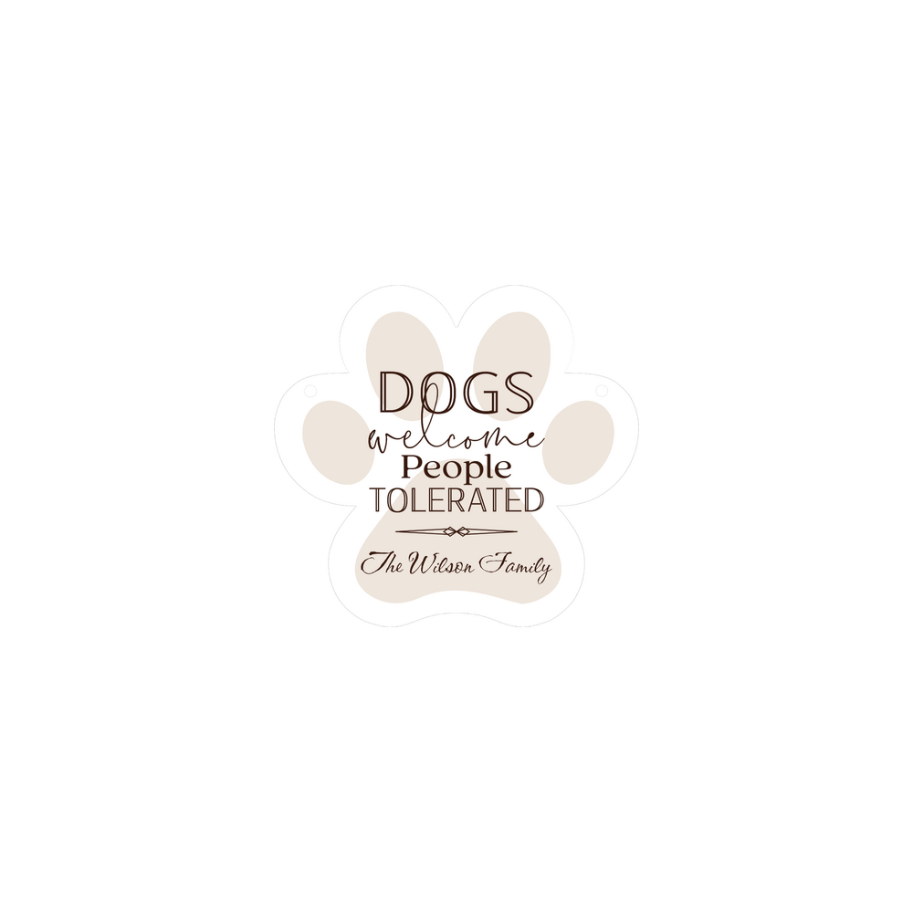 Personalized Large Paw Hanging Sign (Engravable) - Southern Grace Creations