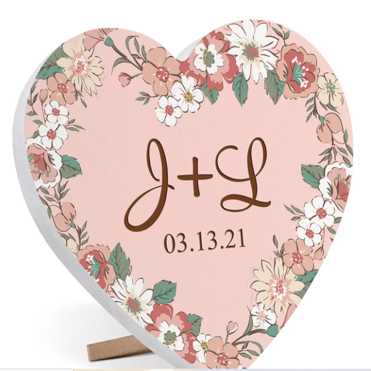 Pink Floral Heart - Southern Grace Creations