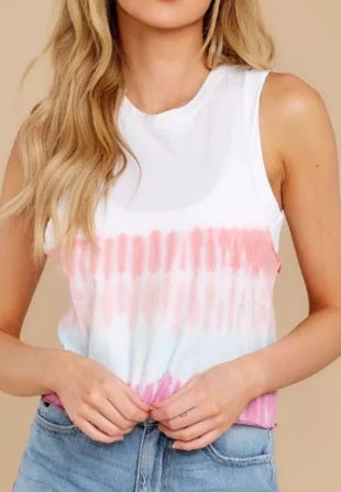 Pink Tie Dye Tank Top - Southern Grace Creations