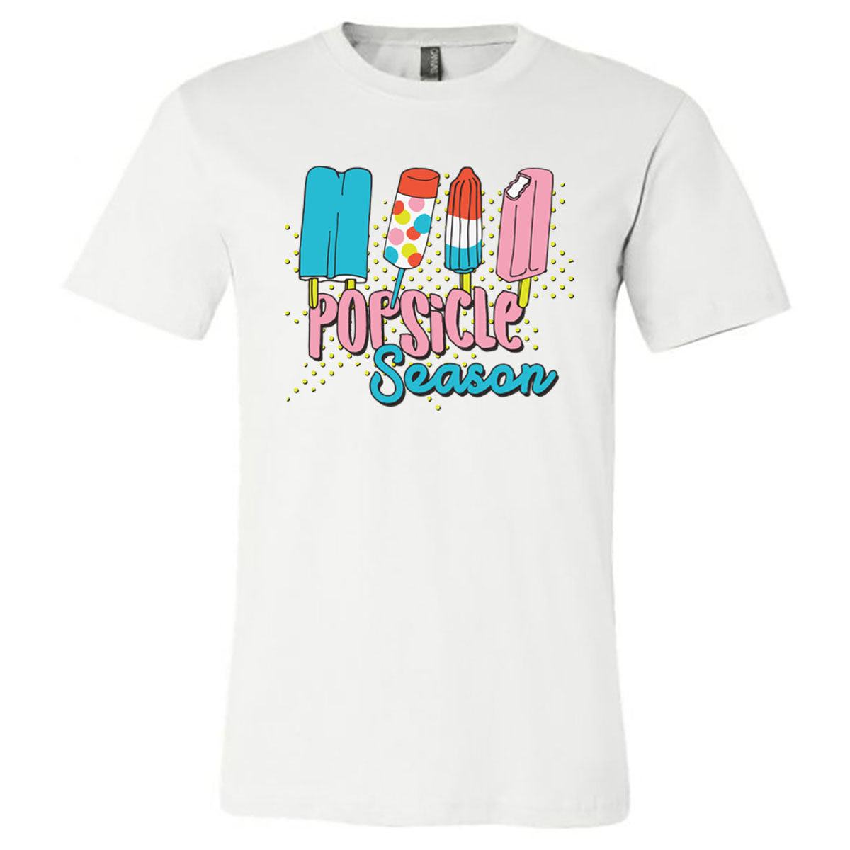 Popsicle Season - White Short Sleeves Tee - Southern Grace Creations