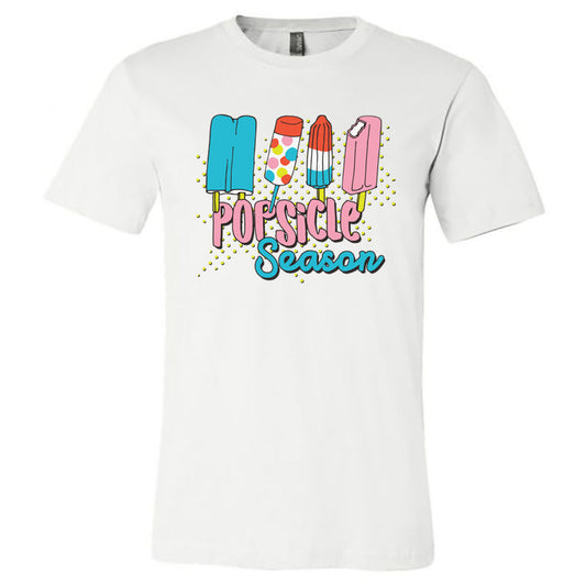 Popsicle Season - White Short Sleeves Tee - Southern Grace Creations