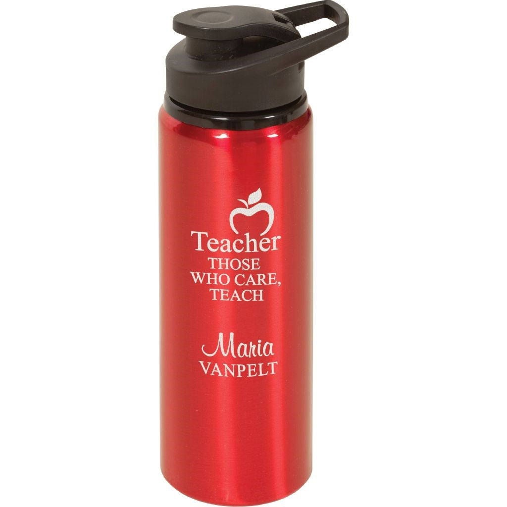RED WATER BOTTLE 26 OZ. - Engravable (ZHZO10) - Southern Grace Creations