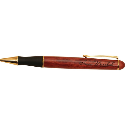 ROSEWOOD PEN W/ RUBBER GRIP - Engravable (ZJHR) - Southern Grace Creations