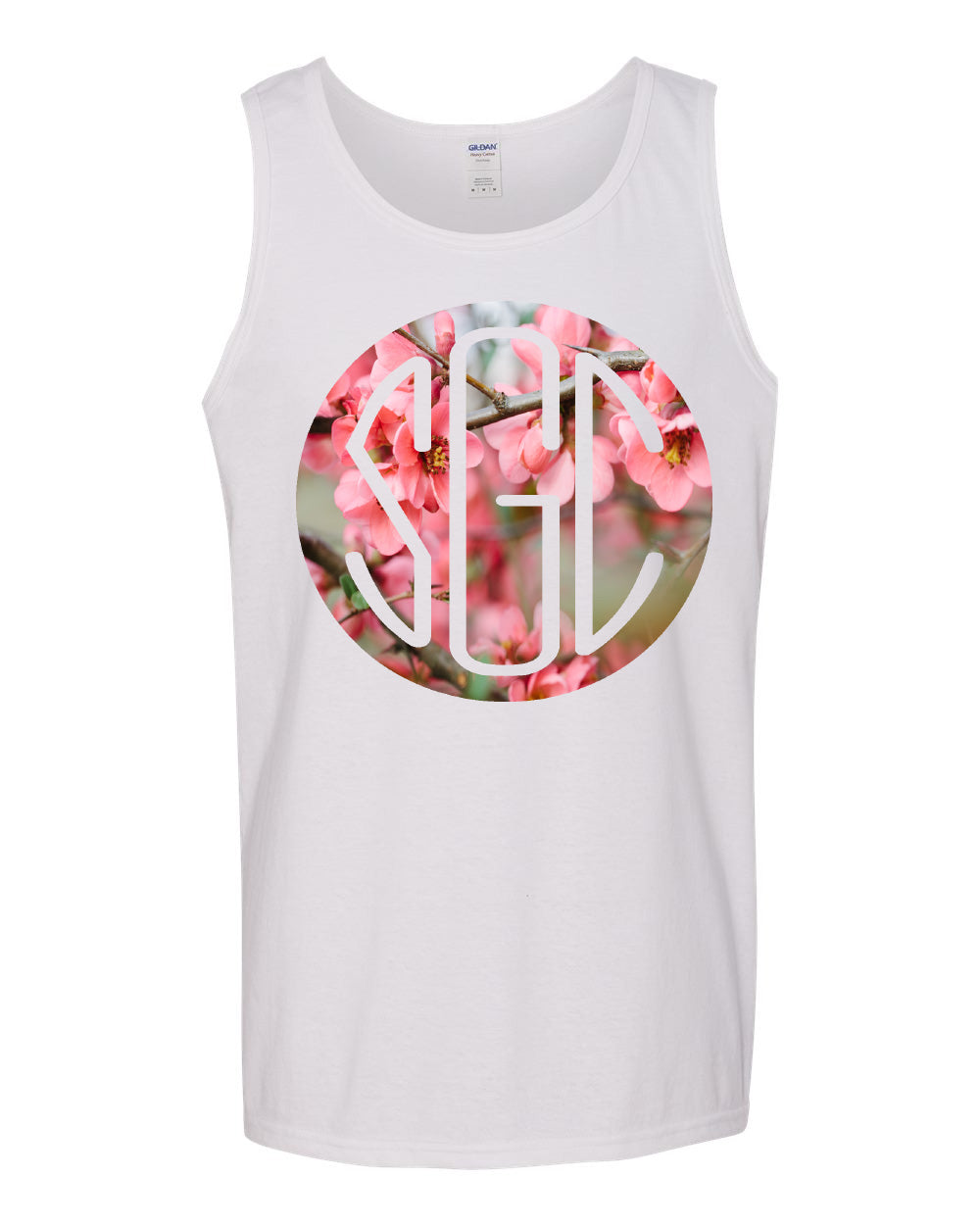 SPRING BLOSSOM ROUND MONOGRAM PRINTED SHIRT - Southern Grace Creations