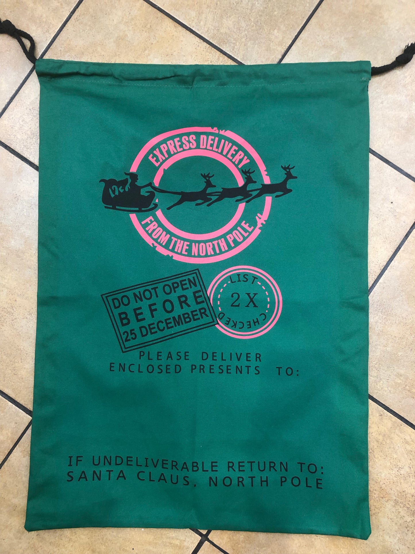 Santa Bags-If Undeliverable Return To: - Southern Grace Creations