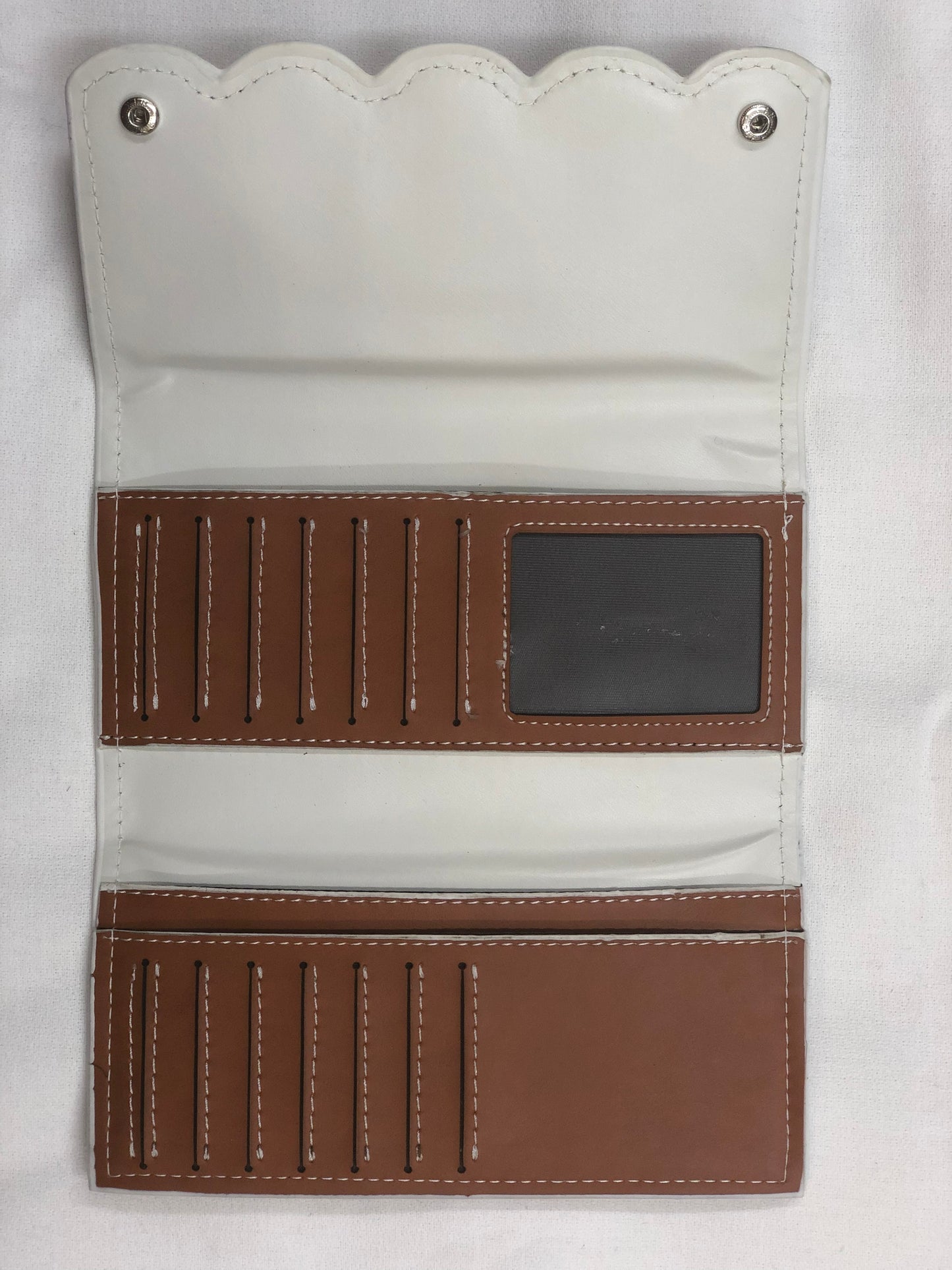 Scalloped Wallet - Light Brown - Southern Grace Creations
