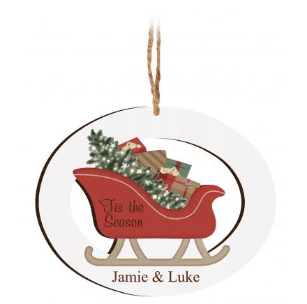 Sleigh Ornament - Southern Grace Creations