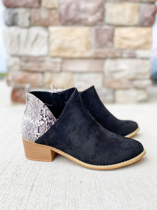 Snakeskin Port Booties - Southern Grace Creations