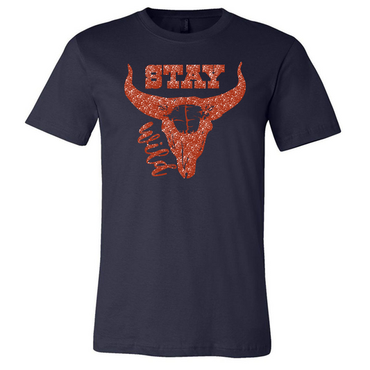 Stay Wild Tee - Navy - Southern Grace Creations