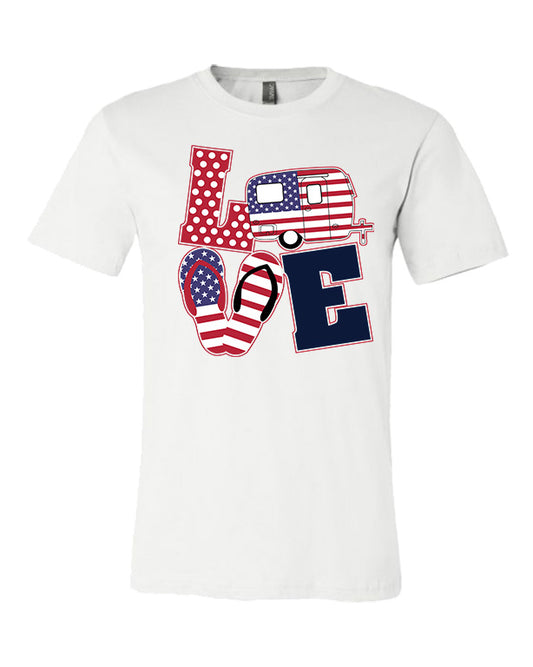 Summer Love - White Tee - Southern Grace Creations