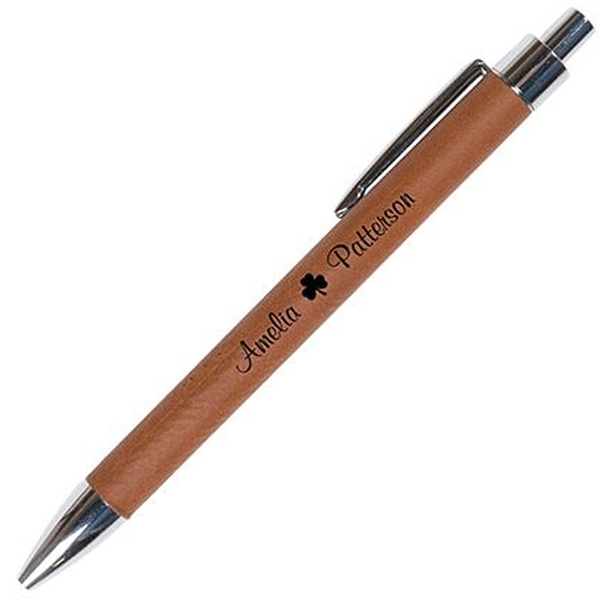 TAN FAUX LEATHER PEN - ENGRAVABLE - Southern Grace Creations