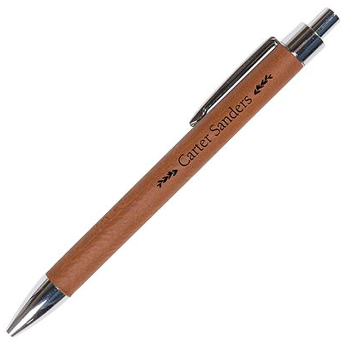 TAN FAUX LEATHER PEN - ENGRAVABLE - Southern Grace Creations