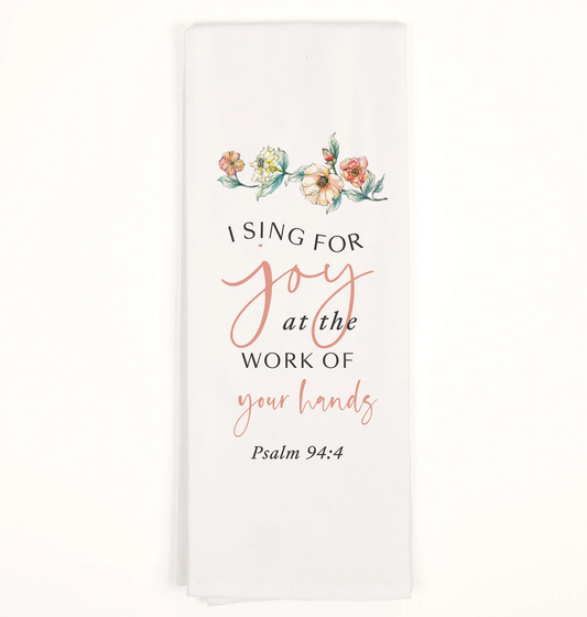 TEA TOWEL - Psalm 94:4 - Southern Grace Creations