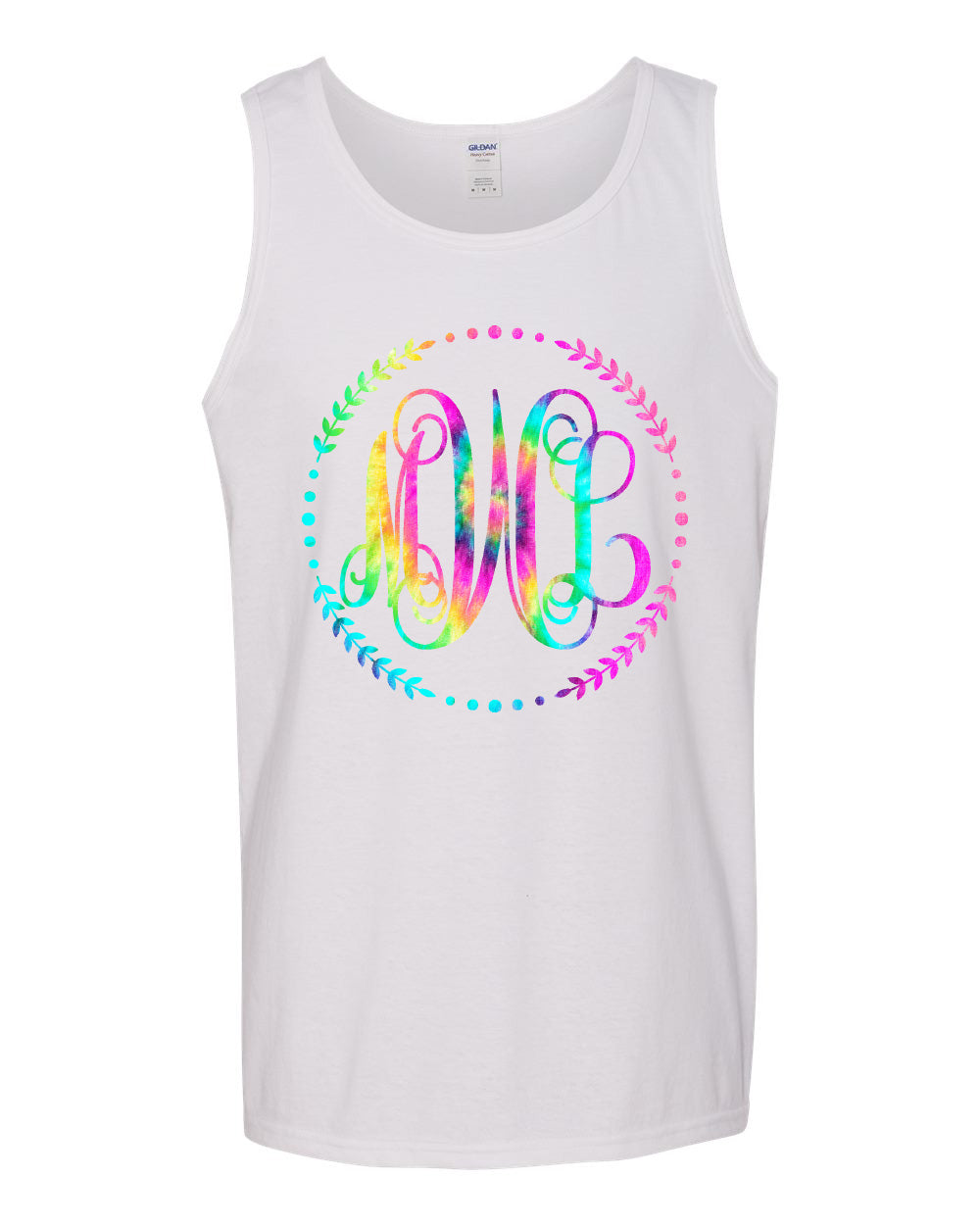 TIE DYE PASTEL VINE MONOGRAM SHIRT - Southern Grace Creations