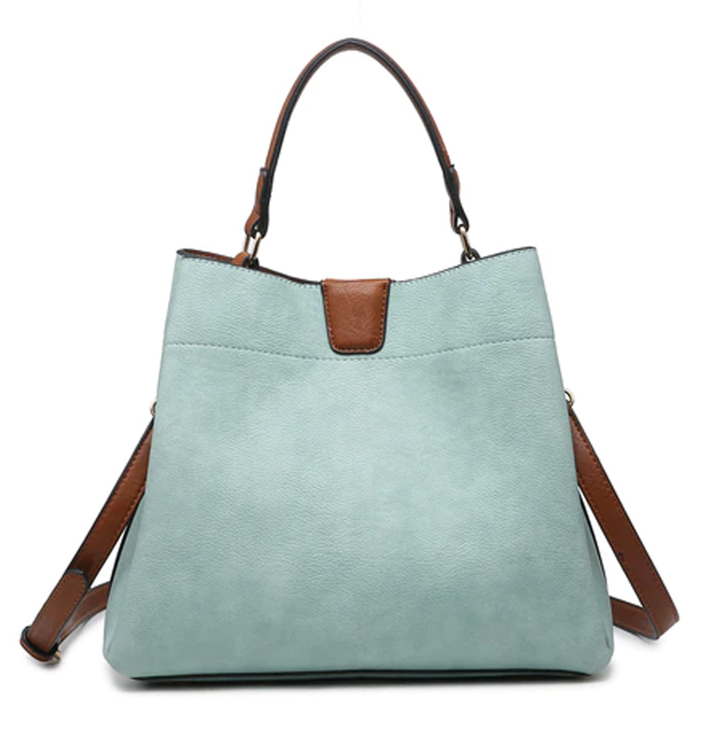 Tati Satchel Bag - Light Teal-monogramable - Southern Grace Creations