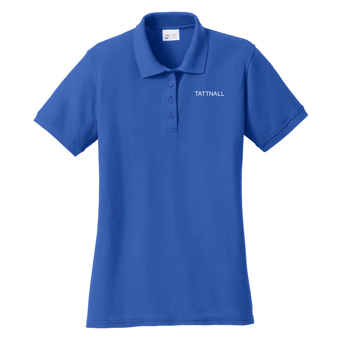Tattnall - Ladies Cotton Pique Polo with Tattnall - Royal (LKP155) - Southern Grace Creations
