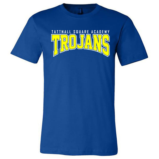 Tattnall - Tattnall Square Academy Trojans Arched - Royal (Tee/DriFit/Hoodie/Sweatshirt) - Southern Grace Creations