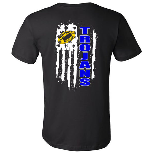 Tattnall - Trojans Flag - Black (Tee/Hoodie/Sweatshirt) - Southern Grace Creations