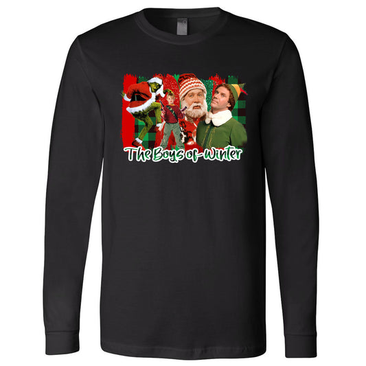 The Boys of Winter - Black Tee - Southern Grace Creations