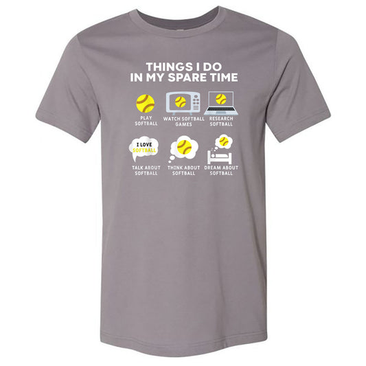 Things I Do In My Spare Time - Storm Short Sleeve Tee - Southern Grace Creations