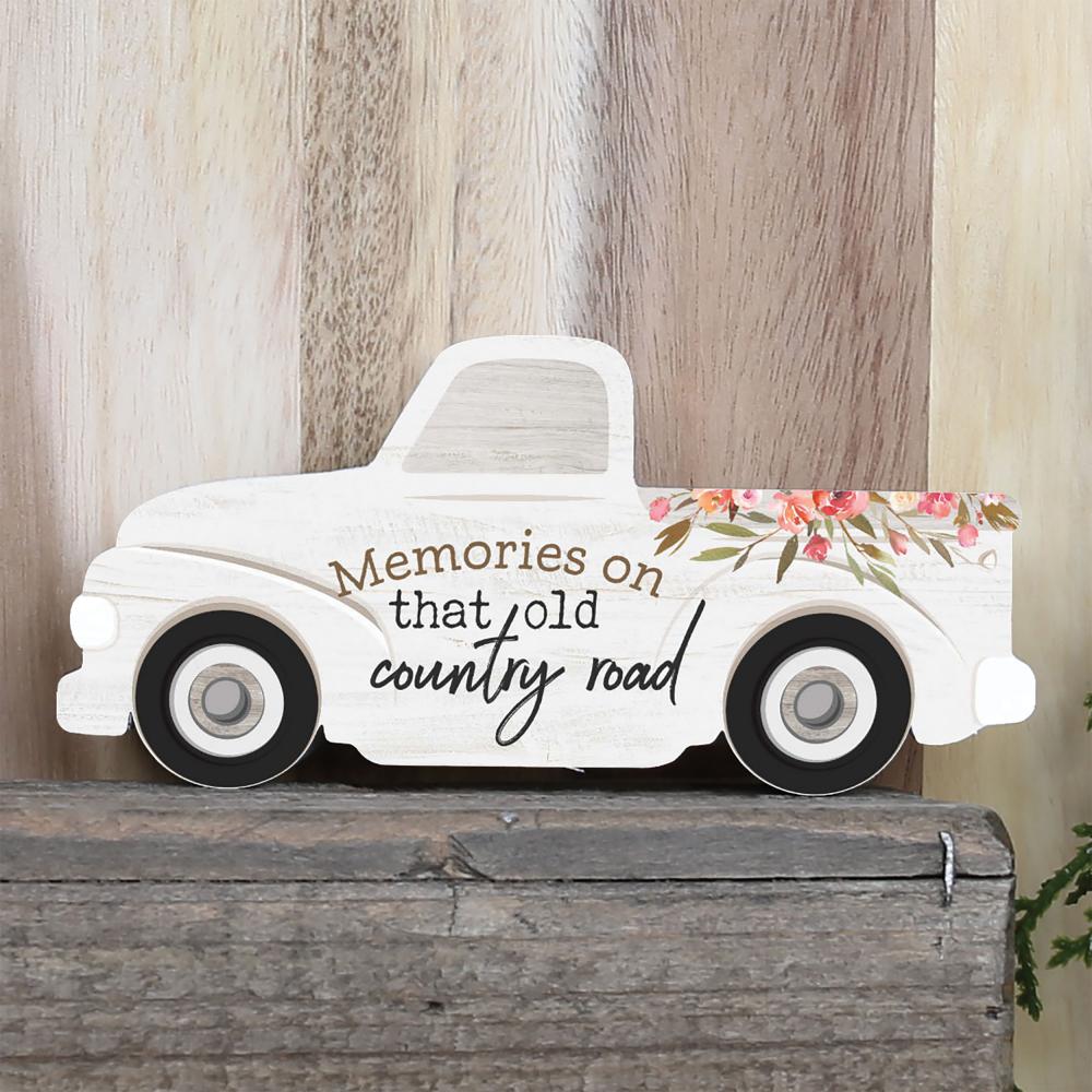 Truck Shape Wood - "Memories On That Old Country Road" - Southern Grace Creations