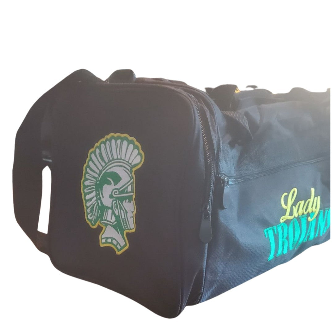 Twiggs Academy - Lady Trojans Duffel Bag - Black (BG970) - Southern Grace Creations