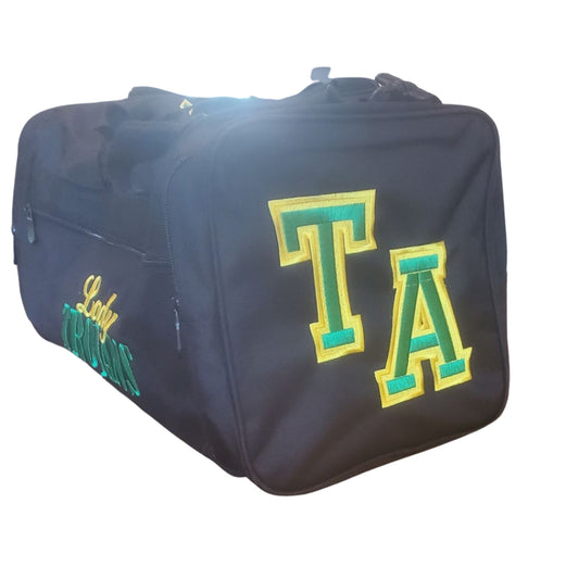 Twiggs Academy - Lady Trojans Duffel Bag - Black (BG970) - Southern Grace Creations