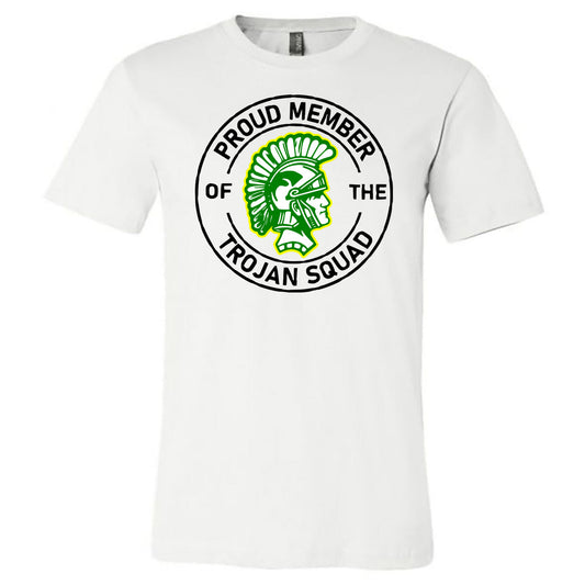 Twiggs Academy - Proud Member of the Trojan Squad - White (Tee/Hoodie/Sweatshirt) - Southern Grace Creations