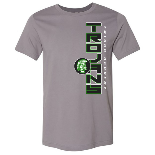 Twiggs Academy - Trojans Sideways - Storm (Tee/Hoodie/Sweatshirt) - Southern Grace Creations