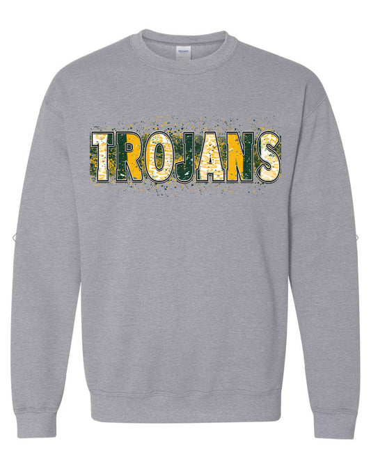 Twiggs Academy - Trojans Spray Paint - Storm (Tee/Hoodie/Sweatshirt) - Southern Grace Creations