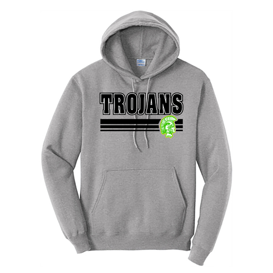 Twiggs Academy - Trojans Stripes Trojan - Athletic Heather (Tee/Hoodie/Sweatshirt) - Southern Grace Creations