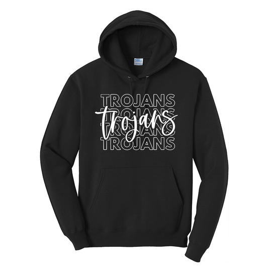 Twiggs Academy - Trojans Trojans Trojans 1 - Black (Tee/DriFit/Hoodie/Sweatshirt) - Southern Grace Creations