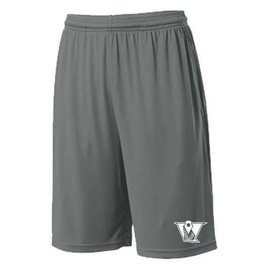 Velo BB - Sport-Tek PosiCharge Competitor Pocketed Short - Iron Grey (ST355P/YST355P) - Southern Grace Creations