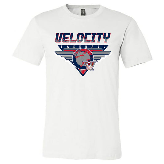 Velo BB - Velocity Baseball Triangle - White (Tee/Hoodie/Sweatshirt) - Southern Grace Creations