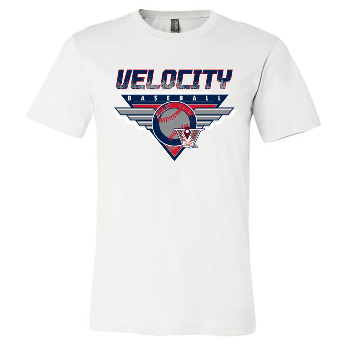 Velo BB - Velocity Baseball Triangle - White (Tee/Hoodie/Sweatshirt) - Southern Grace Creations